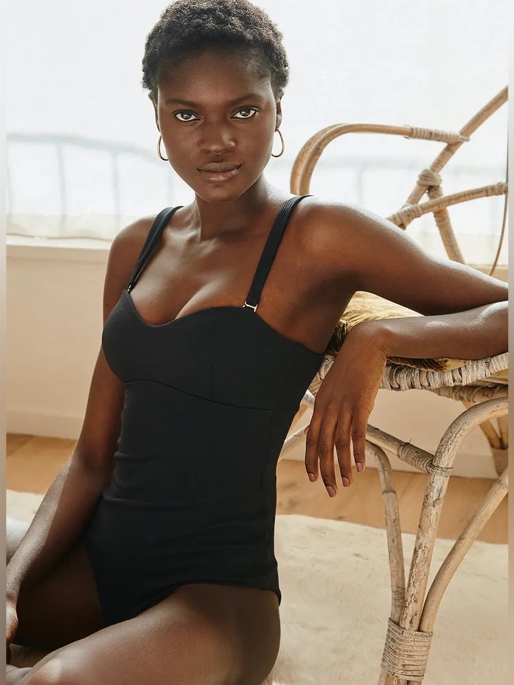 Cossie + Co SIZE 1 (SMALL) The Laura strapless luxury one piece swimsuit - black
